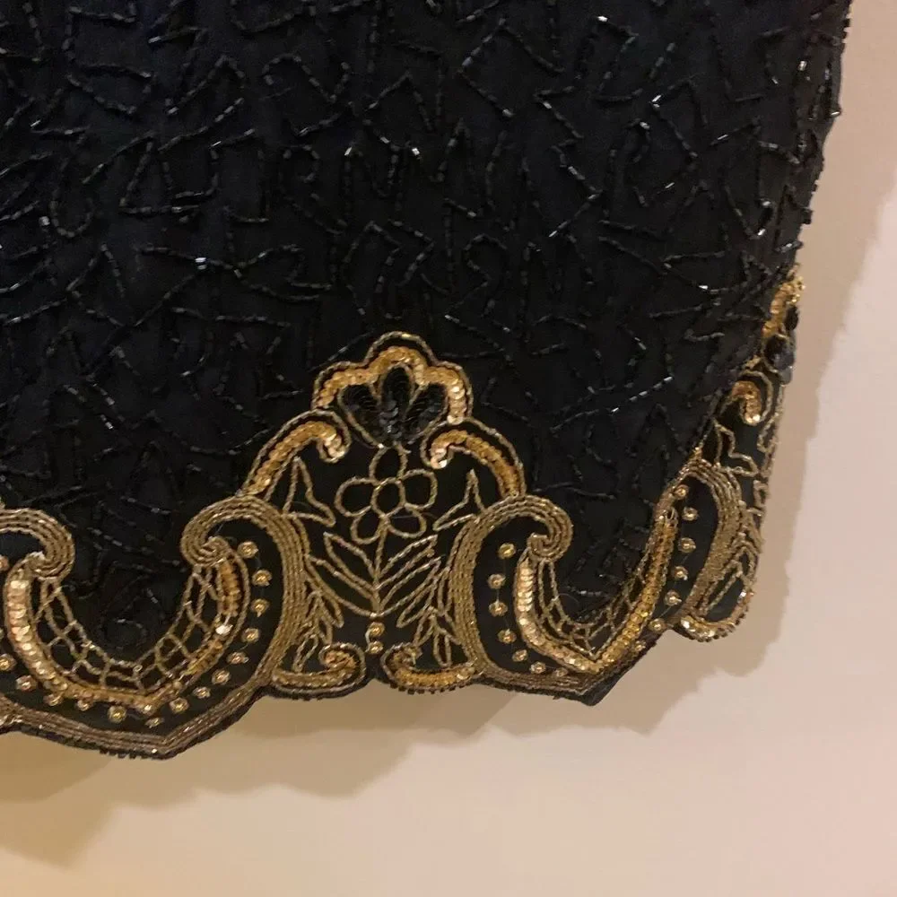 Vintage LAURENCE KAZAR LSequin Beaded Blouse - Picture 4 of 12